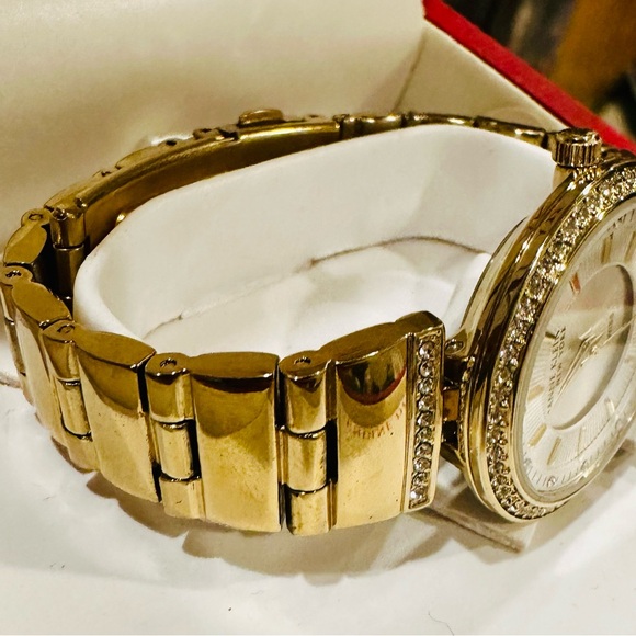 New in box Genuine Natural Diamond Gold Watch Anne Klein similar to Michelle 😍 - Picture 5 of 9